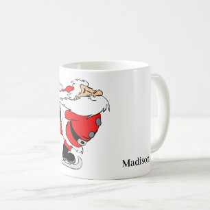 Aangepaste naam & tekst schaatsen Santa Koffiemok