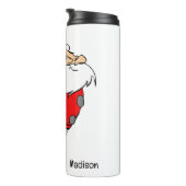 Aangepaste naam & tekst schaatsen Santa Thermosbeker (Geroteerd rechts)