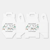 Aangepaste naam & tekst Schattige Kerst Dieren Bedankdoosjes (Ongevouwen)