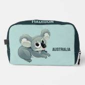 Aangepaste naam & tekst Schattige Koala Toilettasje (Voorkant)