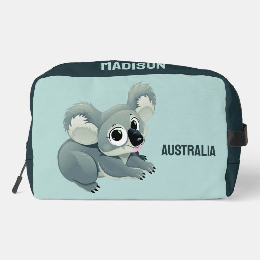 Aangepaste naam & tekst Schattige Koala Toilettasje (Achterkant)