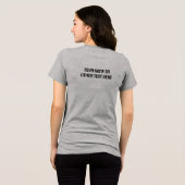 Aangepaste Naam / Tekst Schattigee Koffiekat Tri-Blend Shirt (Achterkant volledig)