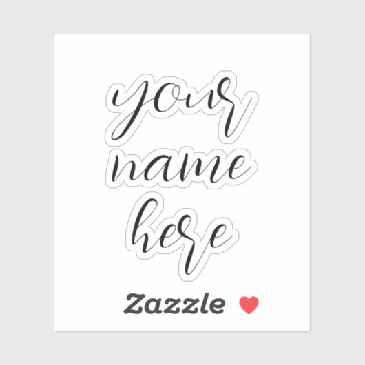 Aangepaste naam Tekst script helm Stickers (Vel)