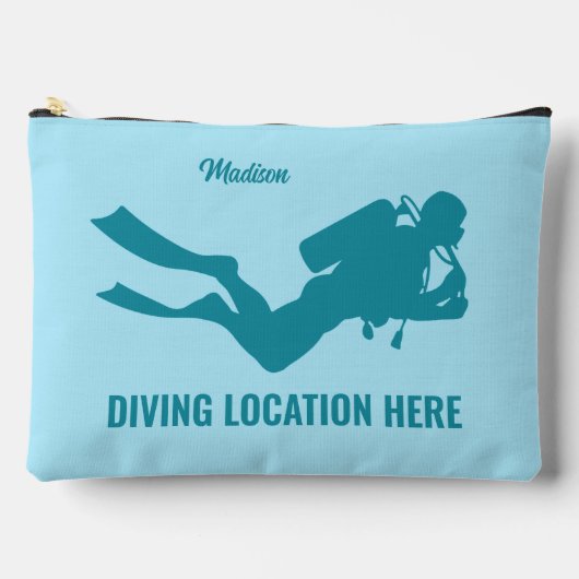 Aangepaste naam & tekst Scuba Diving Etui (Voorkant)
