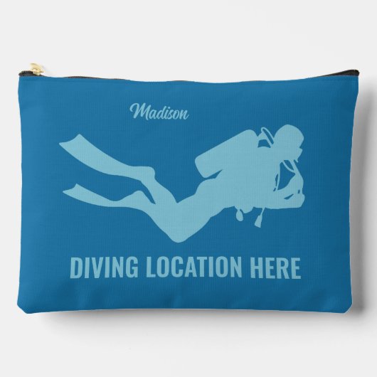 Aangepaste naam & tekst Scuba Diving Etui (Voorkant)