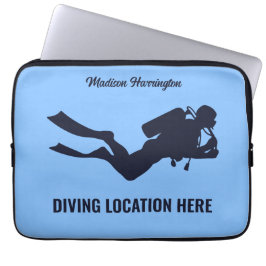 Aangepaste naam & tekst Scuba Diving Laptop Sleeve