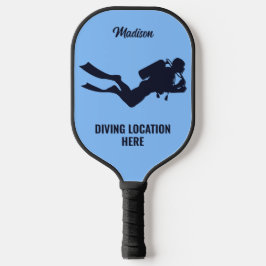 Aangepaste naam & tekst Scuba Diving Pickleball Paddle