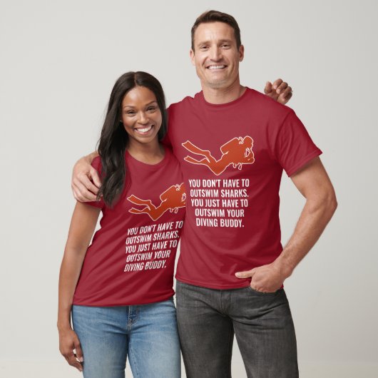 Aangepaste naam & tekst Scuba Diving T-shirt (Unisex)