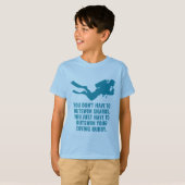 Aangepaste naam & tekst Scuba Diving T-shirt (Voorkant volledig)