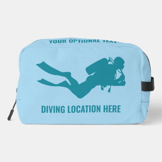 Aangepaste naam & tekst Scuba Diving Toilettasje (Achterkant)