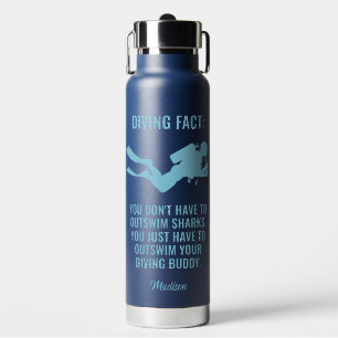 Aangepaste naam & tekst Scuba Diving Waterfles