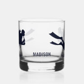 Aangepaste naam & tekst Scuba Diving Whisky Glas (Links)