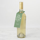 Aangepaste naam / tekst Sip, genieten, genieten Flessenhanger (Schuin)