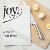 Aangepaste naam / tekst Sip, genieten, genieten Theedoek (Quarter Fold)