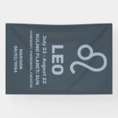 Aangepaste naam / tekst sterrenbeeld Leeuw Spandoek (Horizontaal)