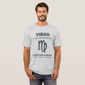Aangepaste naam / tekst sterrenbeeld Maagd T-shirt (Voorkant volledig)