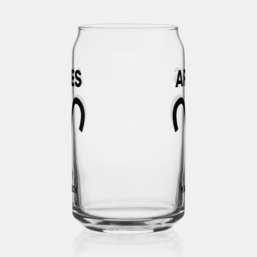 Aangepaste naam / tekst sterrenbeeld Ram Blikvorm Glas (Links)