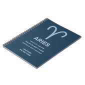 Aangepaste naam / tekst sterrenbeeld Ram Notitieboek (Linkerzijde)