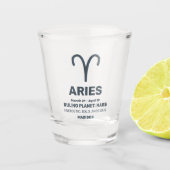 Aangepaste naam / tekst sterrenbeeld Ram Shot Glas (Voorkant)