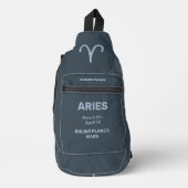 Aangepaste naam / tekst sterrenbeeld Ram Sling Bag (Voorkant)