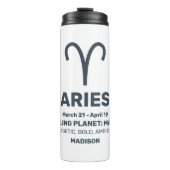 Aangepaste naam / tekst sterrenbeeld Ram Thermosbeker (Voorkant)