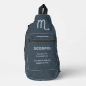 Aangepaste naam / tekst sterrenbeeld Schorpioen Sling Bag (Voorkant)