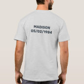 Aangepaste naam / tekst sterrenbeeld Stier T-shirt (Achterkant)