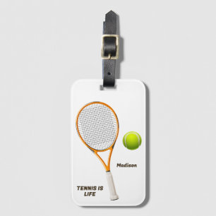Aangepaste naam & tekst Tennis Bagagelabel