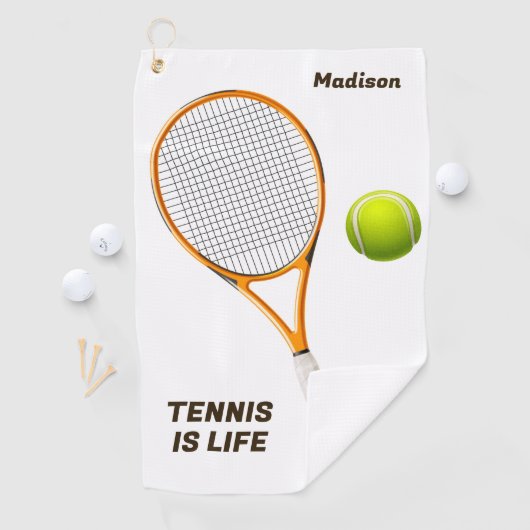 Aangepaste naam & tekst Tennis Golfhanddoek (Insitu)