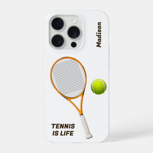 Aangepaste Naam & Tekst Tennis iPhone Hoesje (Achterkant)