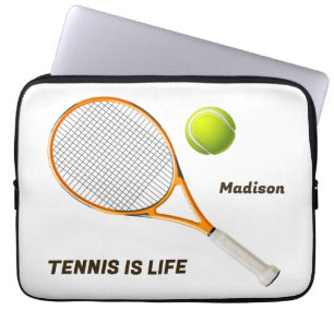 Aangepaste naam & tekst Tennis Laptop Sleeve