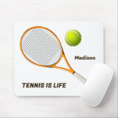 Aangepaste naam & tekst Tennis Muismat (Met muis)