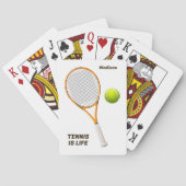 Aangepaste naam & tekst Tennis Pokerkaarten (Achterkant)