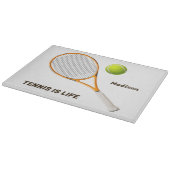 Aangepaste naam & tekst Tennis Snijplank (Hoek)