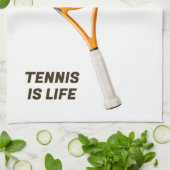 Aangepaste naam & tekst Tennis Theedoek (Gevouwen)