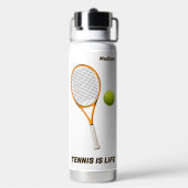 Aangepaste naam & tekst Tennis Waterfles (Achterkant)