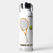 Aangepaste naam & tekst Tennis Waterfles (Voorkant)