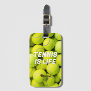 Aangepaste naam & tekst Tennisballen Bagagelabel