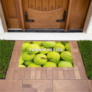 Aangepaste naam & tekst Tennisballen Deurmat