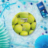 Aangepaste naam & tekst Tennisballen Papieren Bordje (Feest)