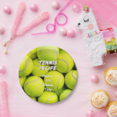 Aangepaste naam & tekst Tennisballen Papieren Bordje (Feest)