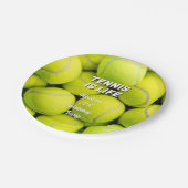 Aangepaste naam & tekst Tennisballen Papieren Bordje (Gekanteld)