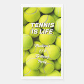 Aangepaste naam & tekst Tennisballen Servet (Voorkant)