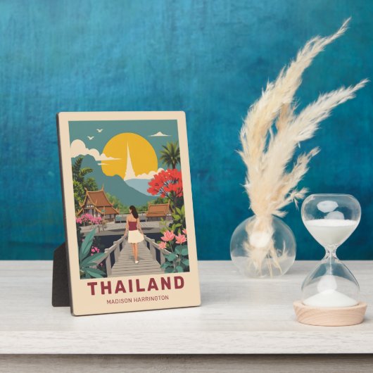 Aangepaste naam / tekst Thailand Fotoplaat (Zijkant)
