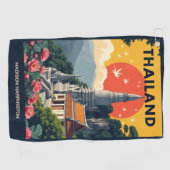 Aangepaste naam / tekst Thailand Golfhanddoek (Horizontaal)