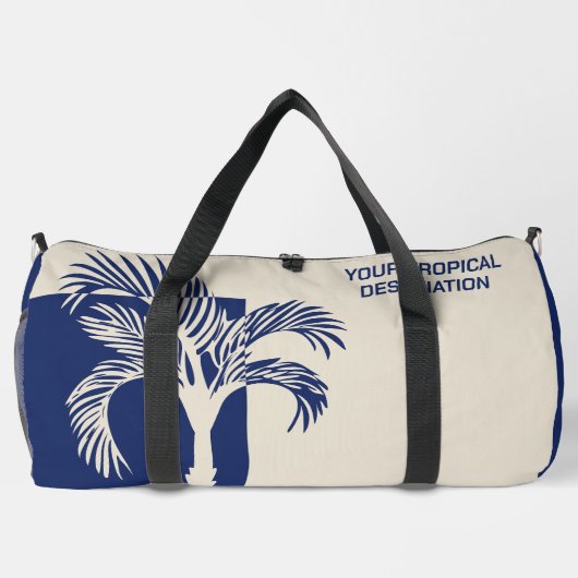 Aangepaste naam & tekst Tropische vakantie Plunjezak (Achterkant)