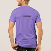 Aangepaste naam & tekst vechtsporten Tri-Blend shirt (Achterkant)