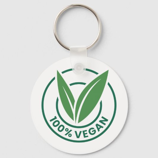 Aangepaste naam / tekst Vegan Sleutelhanger (Voorkant)