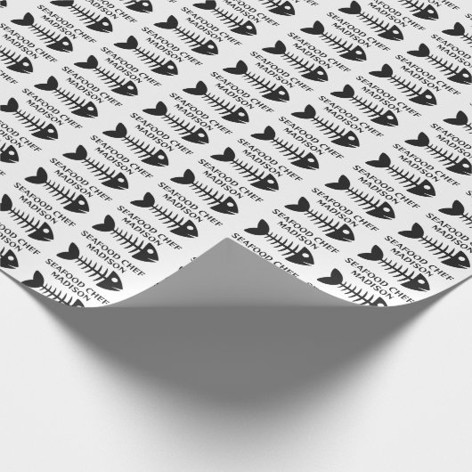 Aangepaste naam & tekst Vis Cadeaupapier (Hoek)