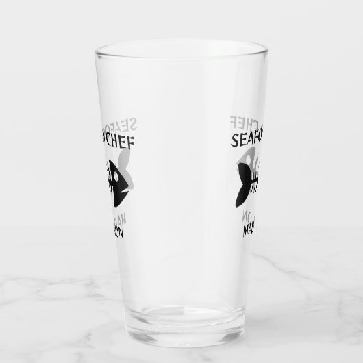 Aangepaste naam & tekst Vis Glas (Rechts)